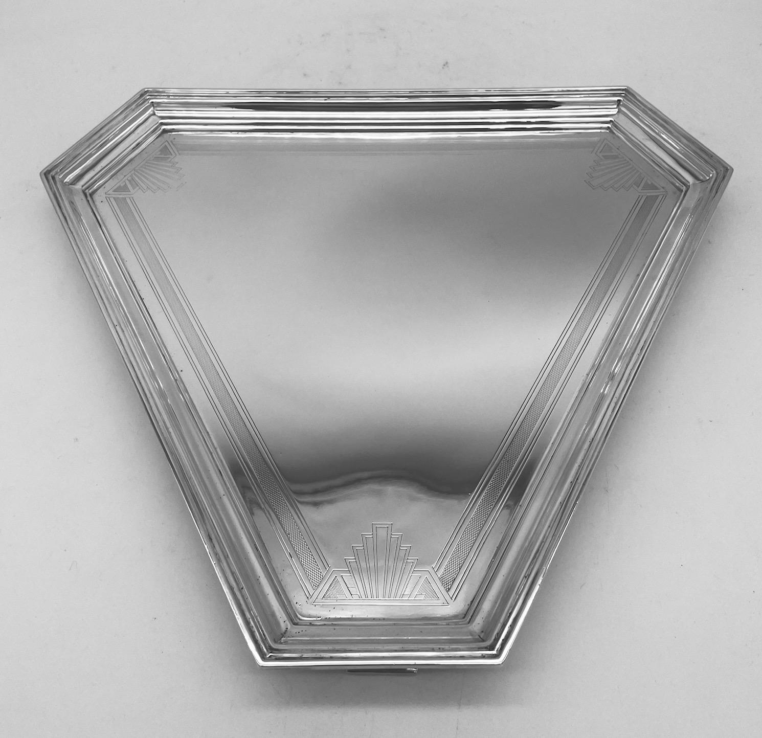 Art Deco English Sterling Silver Tray 1