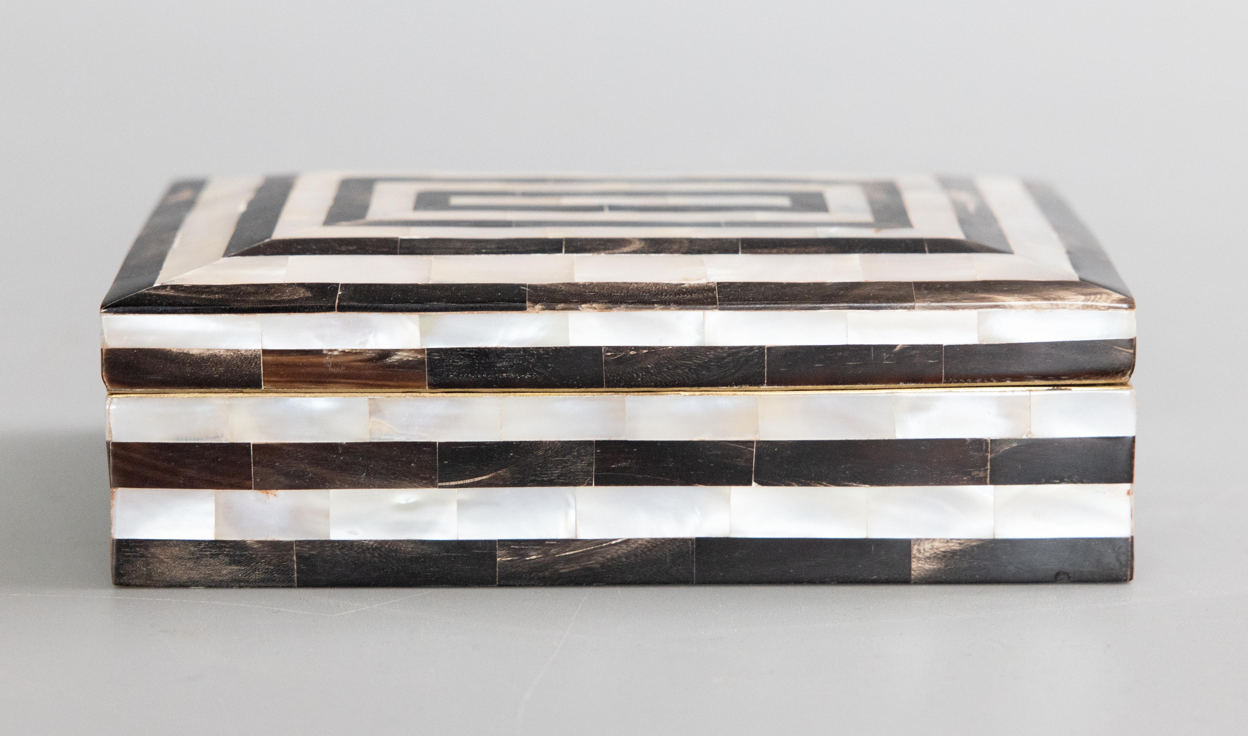 Tortoise Shell Box Rivetdecoration Art Deco English Tortoise Shell and Mother of Pearl Box, circa 1920 For ...