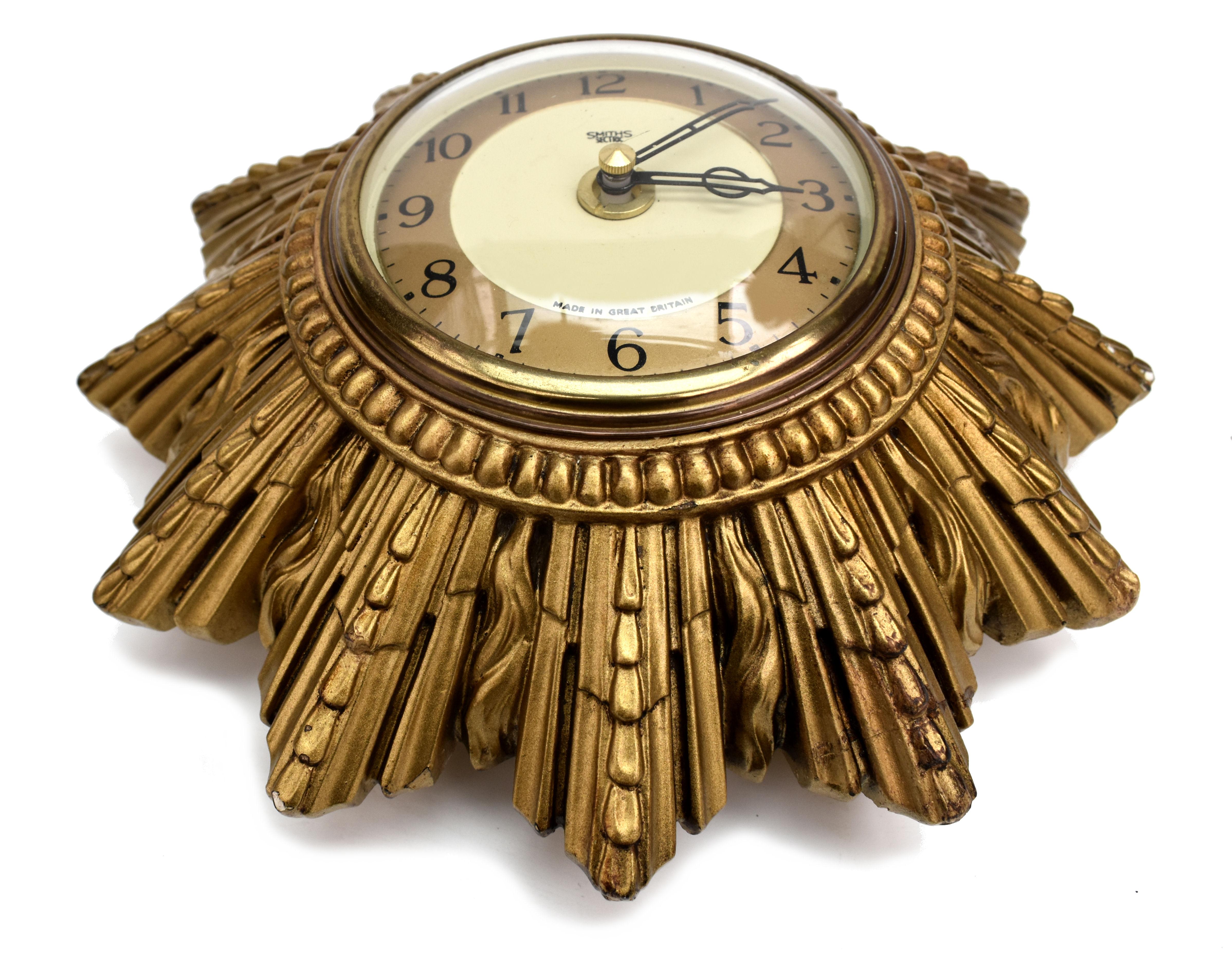 Art Deco English Wall Clock, by Smiths Clocks, circa 1930 1