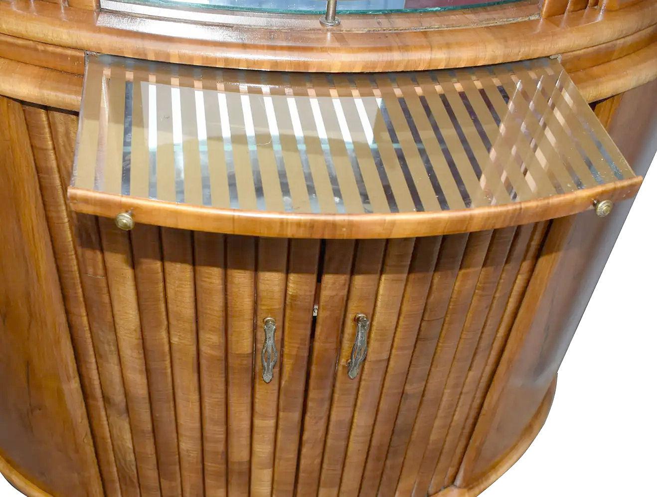 Art Deco English Walnut Cocktail Cabinet, c1930 4