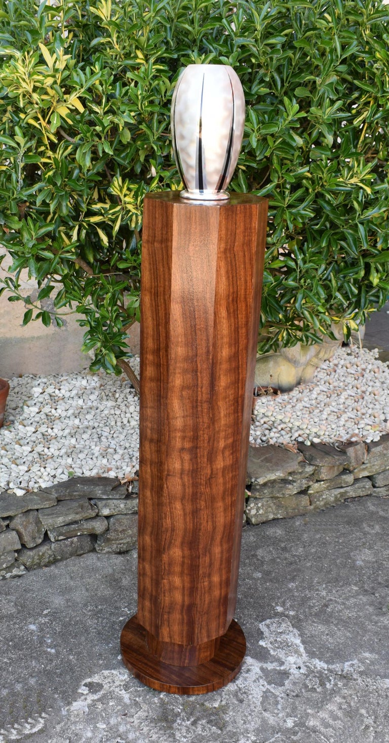 Art Deco English Walnut Pedestal Column at 1stDibs