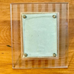 Art Deco Engraved Glass Frame