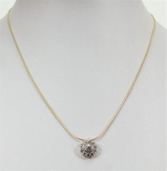 Art Deco Entourage Collier 750 Bicolor Gold Altschliff 1,12 Karat Diamanten