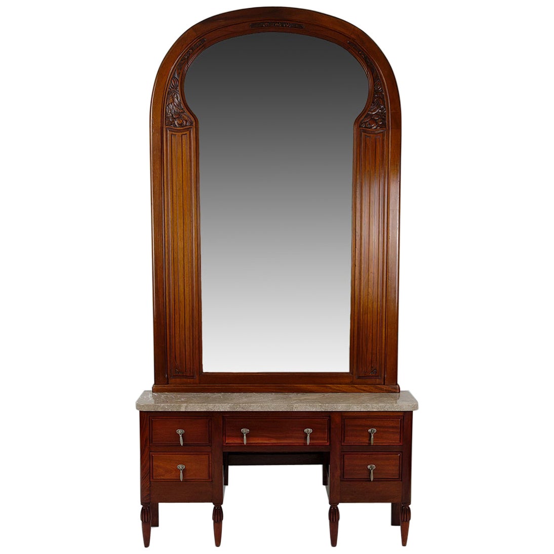 Art Deco Entrance Console with Mirror, France, circa 1928