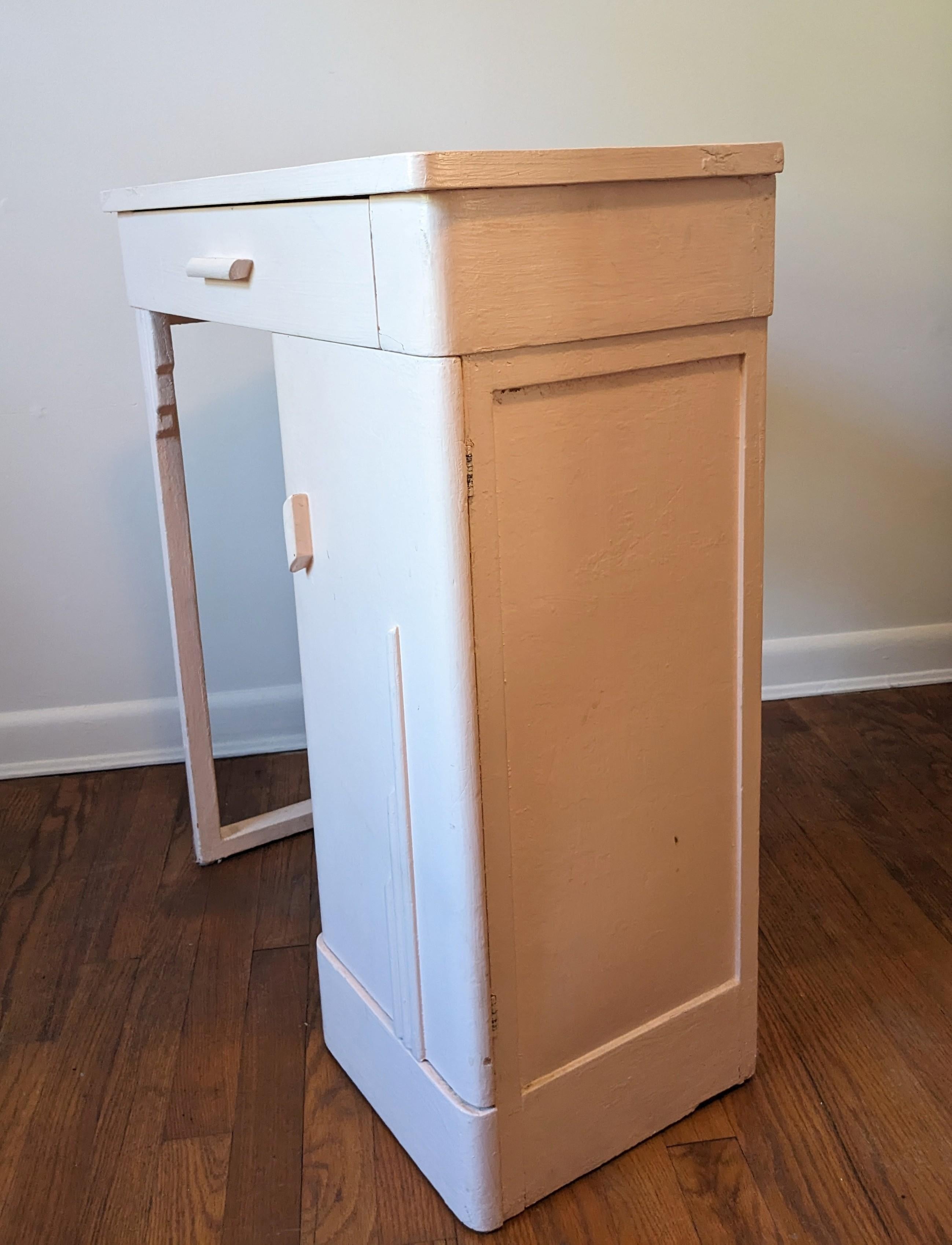 Painted Art Deco Entry Desk For Sale