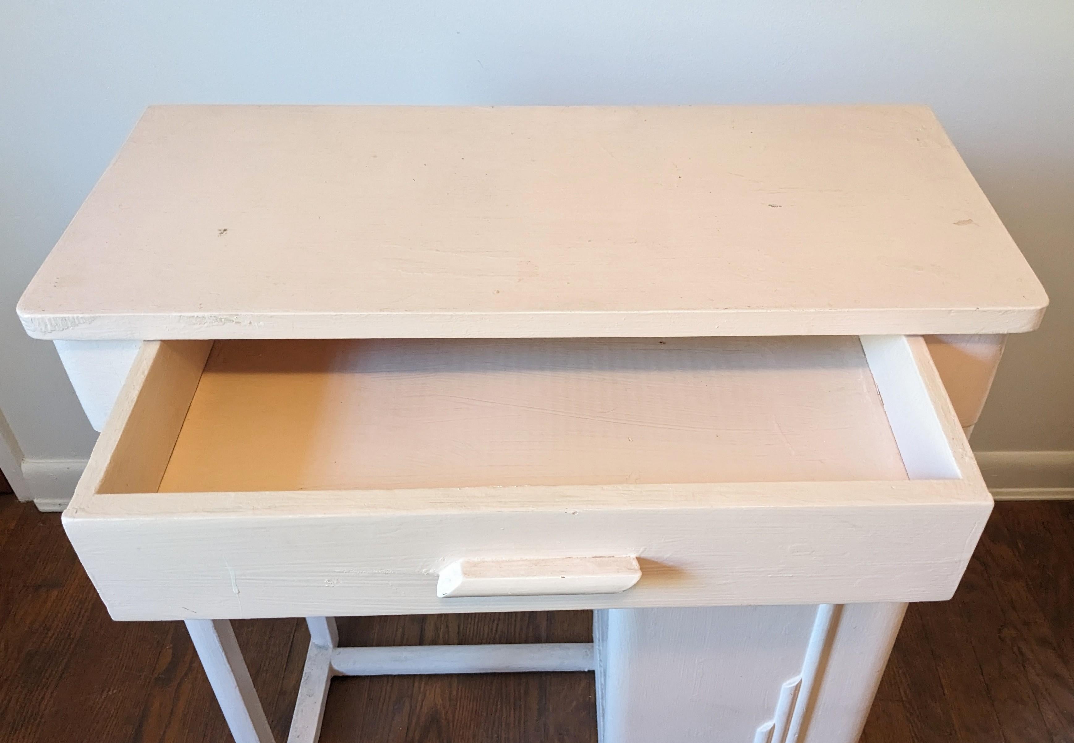 Wood Art Deco Entry Desk For Sale