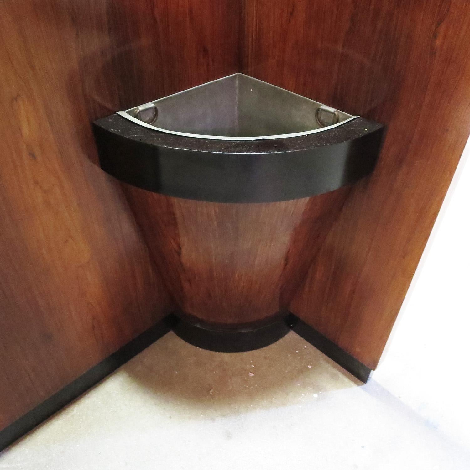 American Art Deco Entry Hall Tree with Mirrors and Umbrella Stand For Sale