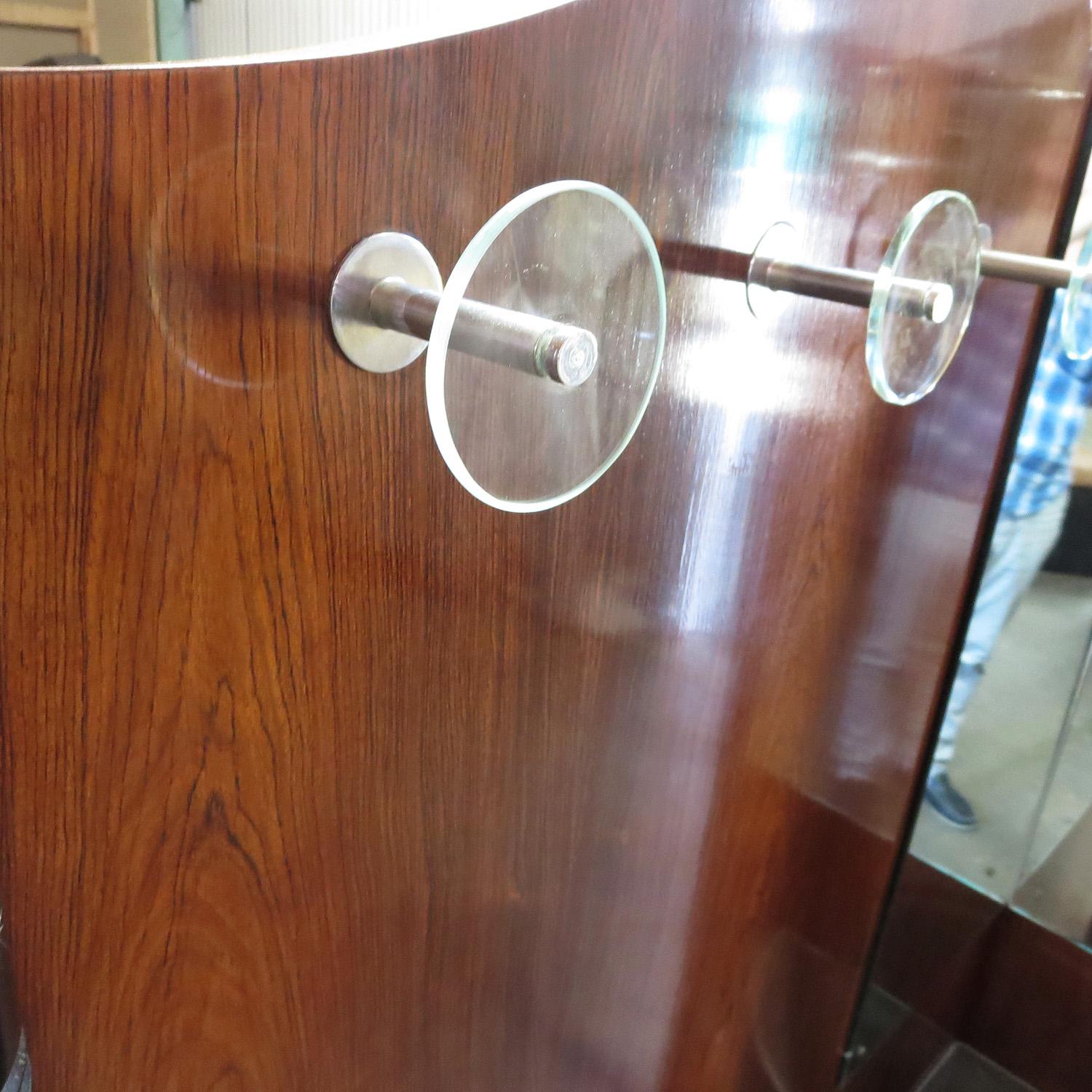 Lacquered Art Deco Entry Hall Tree with Mirrors and Umbrella Stand For Sale