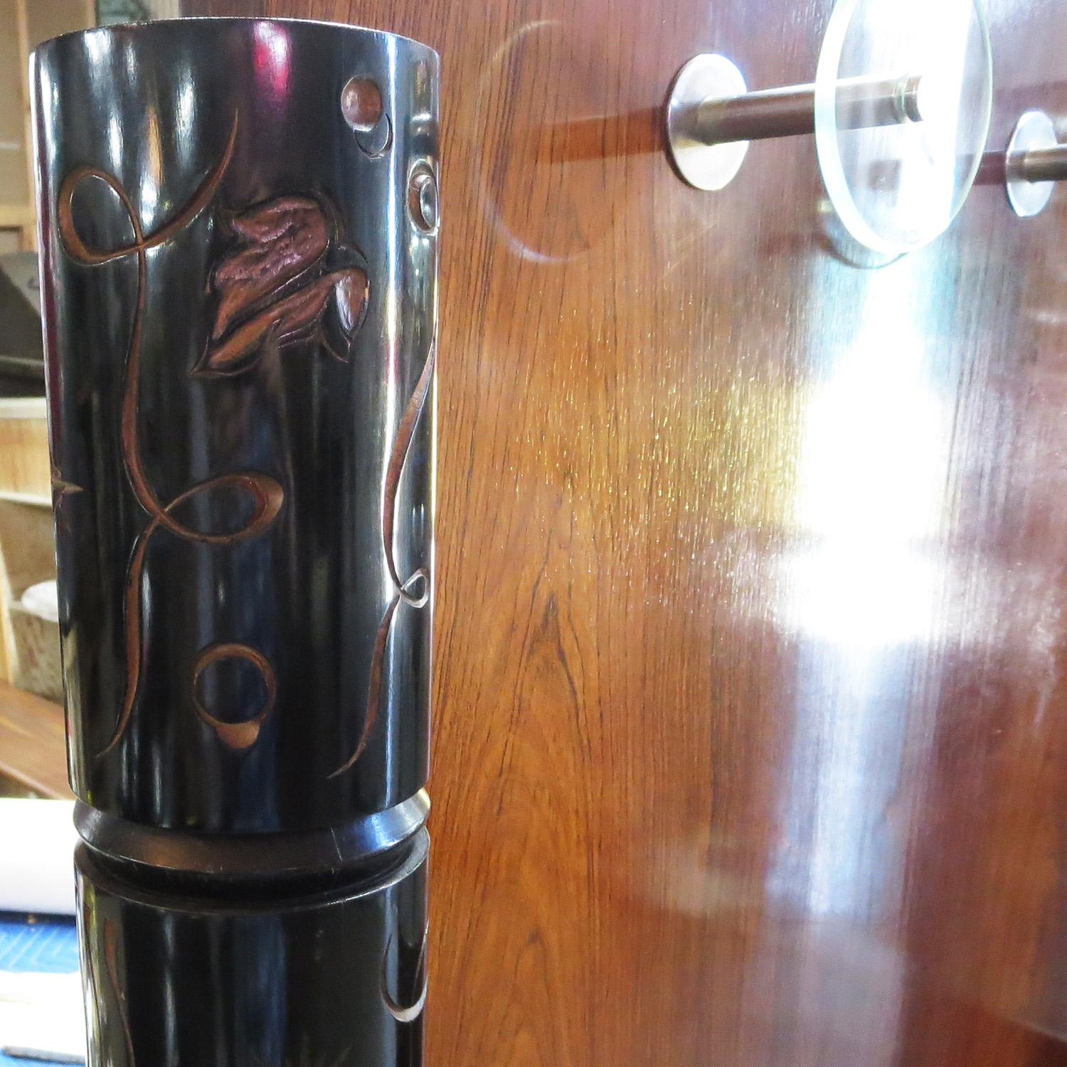 Art Deco Entry Hall Tree with Mirrors and Umbrella Stand In Good Condition For Sale In North Hollywood, CA