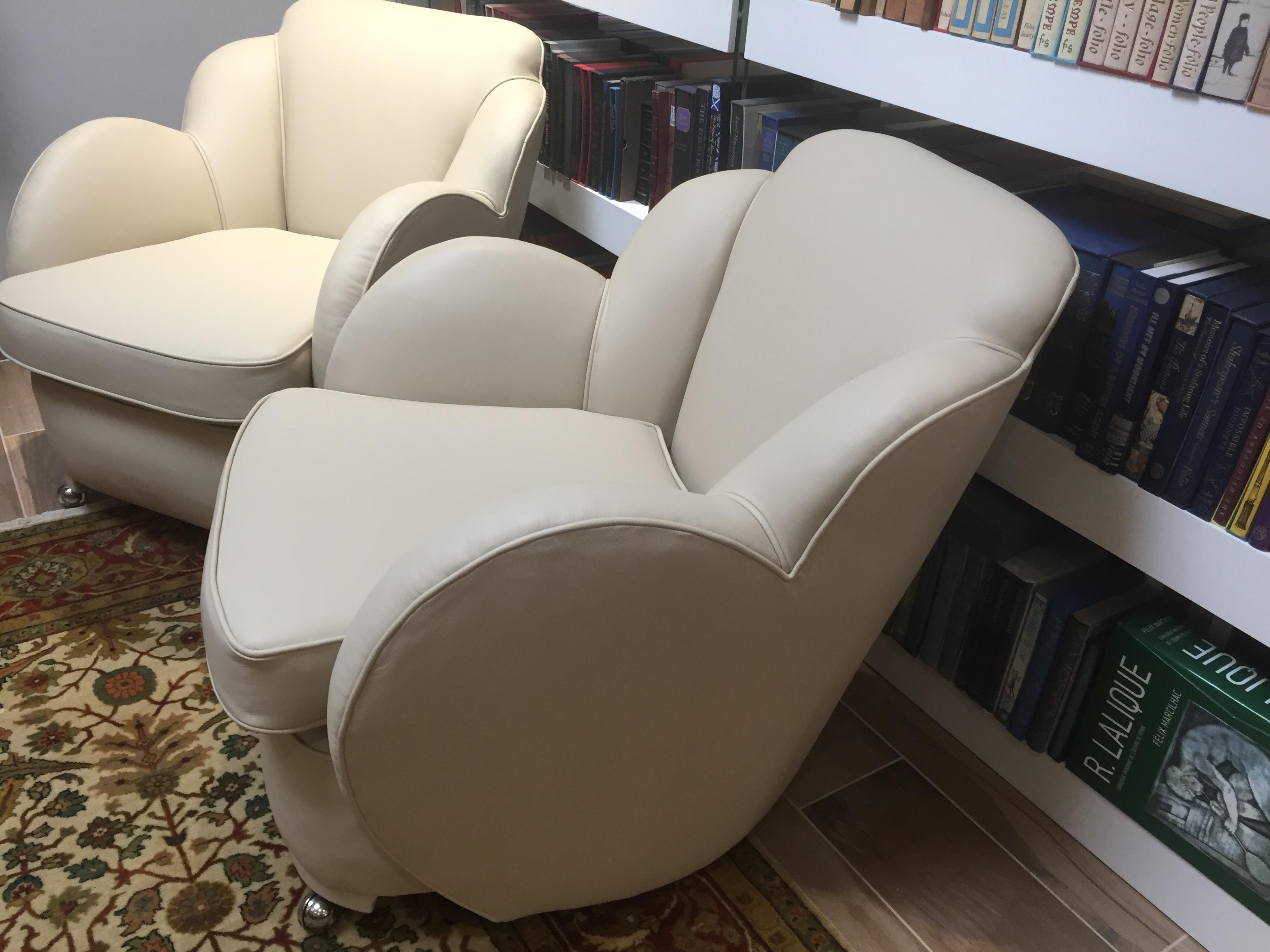 Art Deco Epstein Cloud Armchairs In Excellent Condition For Sale In Lee on the Solent, Hampshire