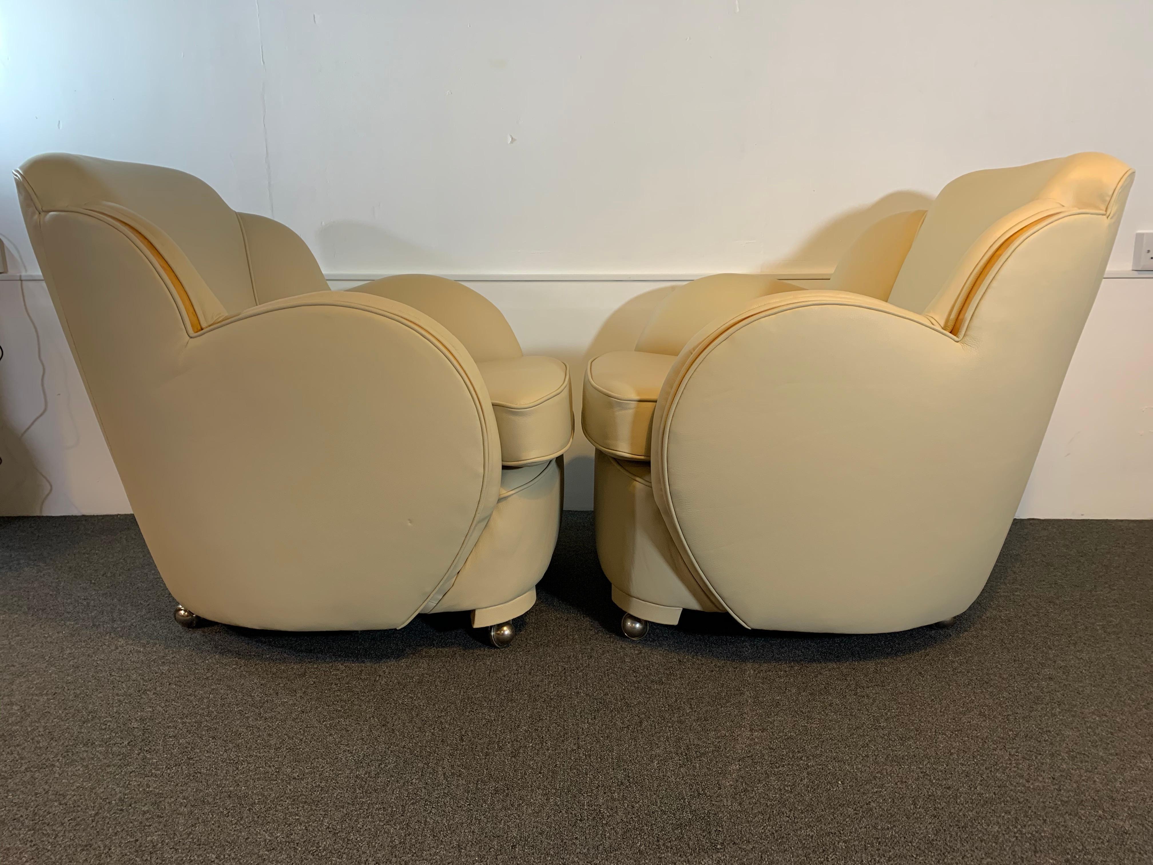 Art Deco Epstein Cloud Sofa and Armchairs In Excellent Condition For Sale In Lee on the Solent, Hampshire