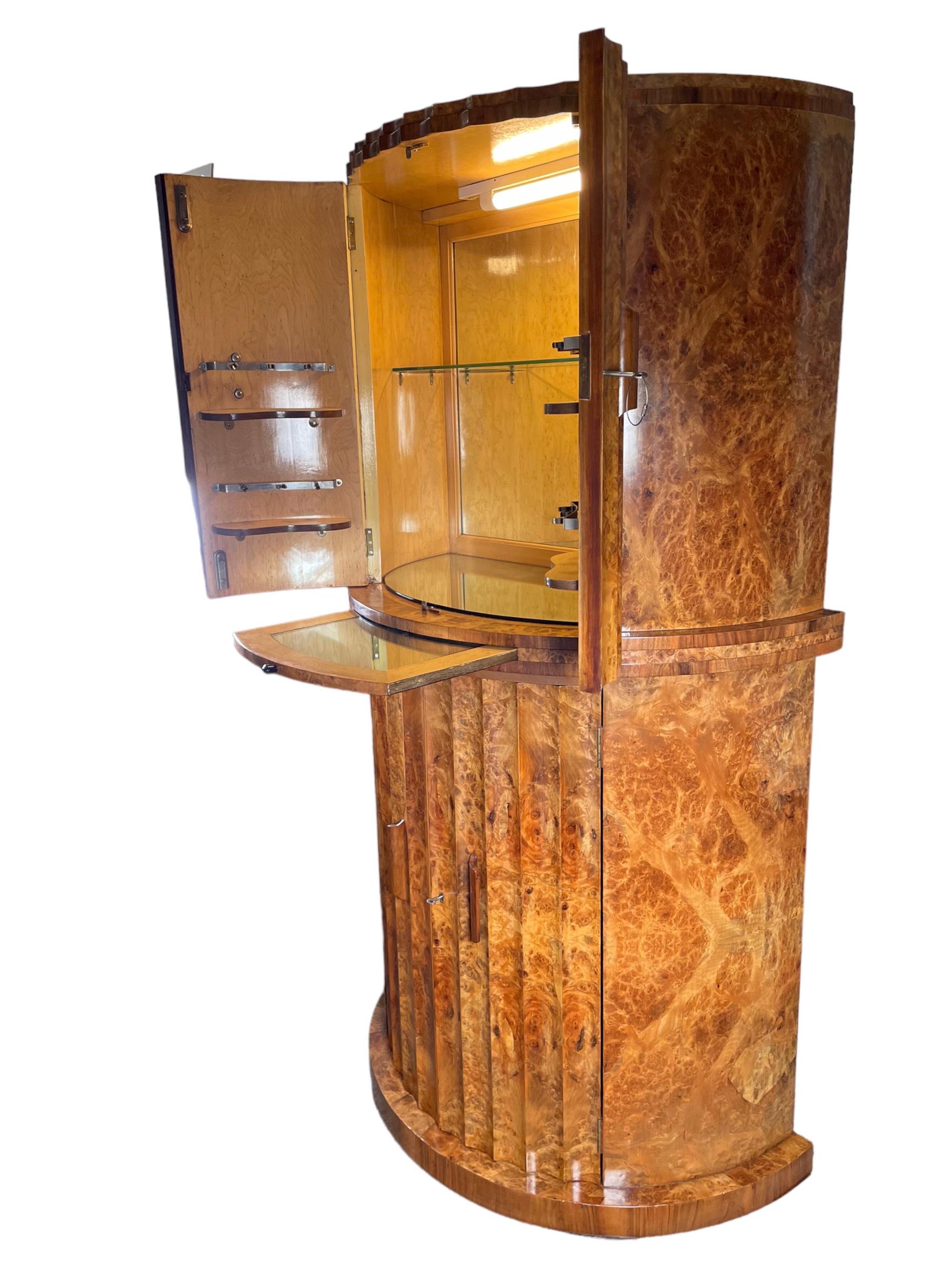 Art Deco Epstein Cocktail Cabinet For Sale 5