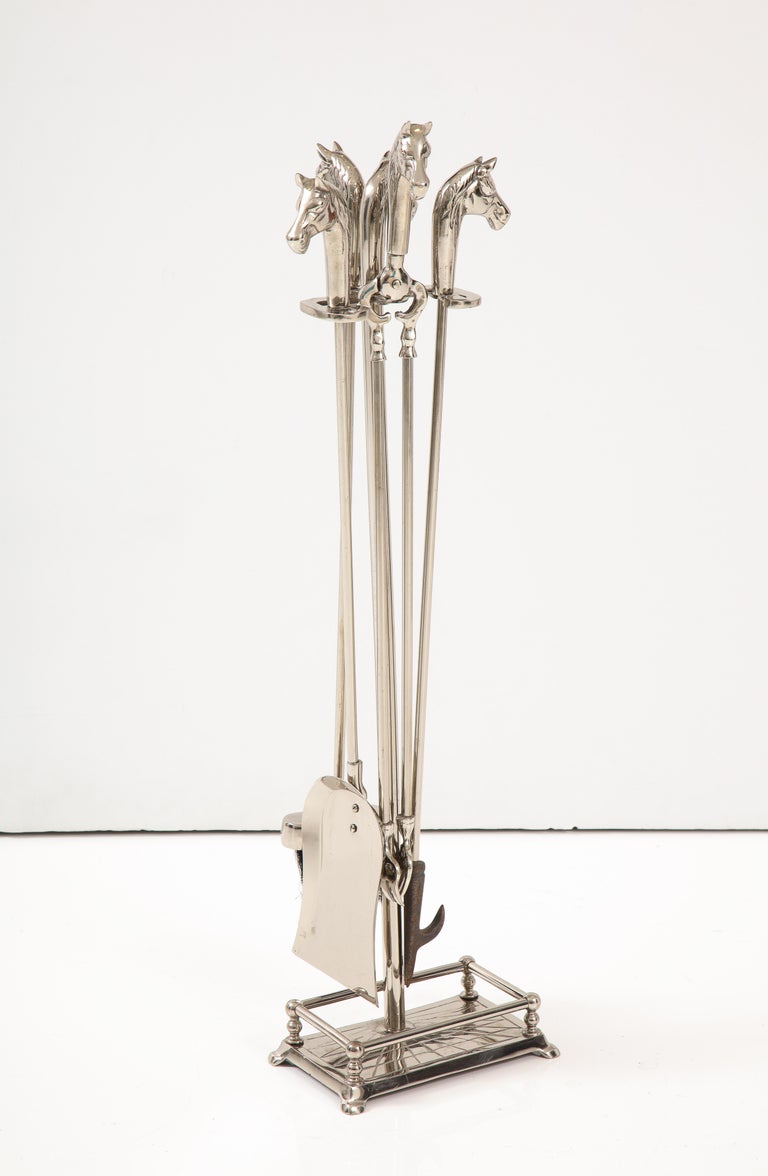 Art Deco Equestrian Fireplace Tools For Sale at 1stDibs