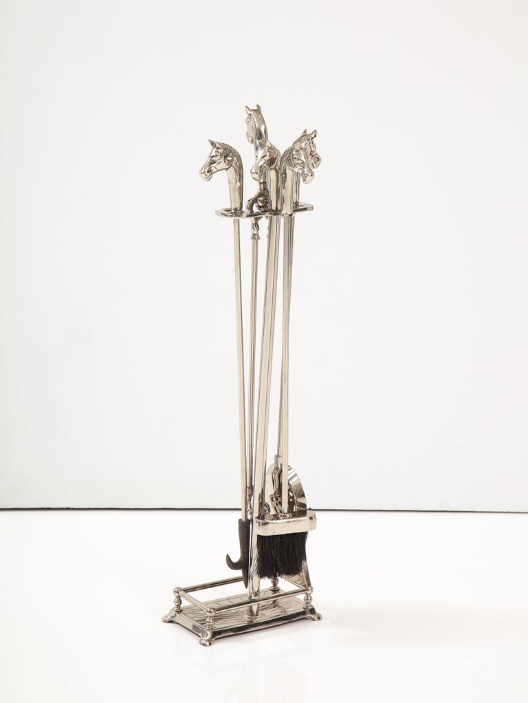 Art Deco Equestrian Fireplace Tools For Sale at 1stDibs
