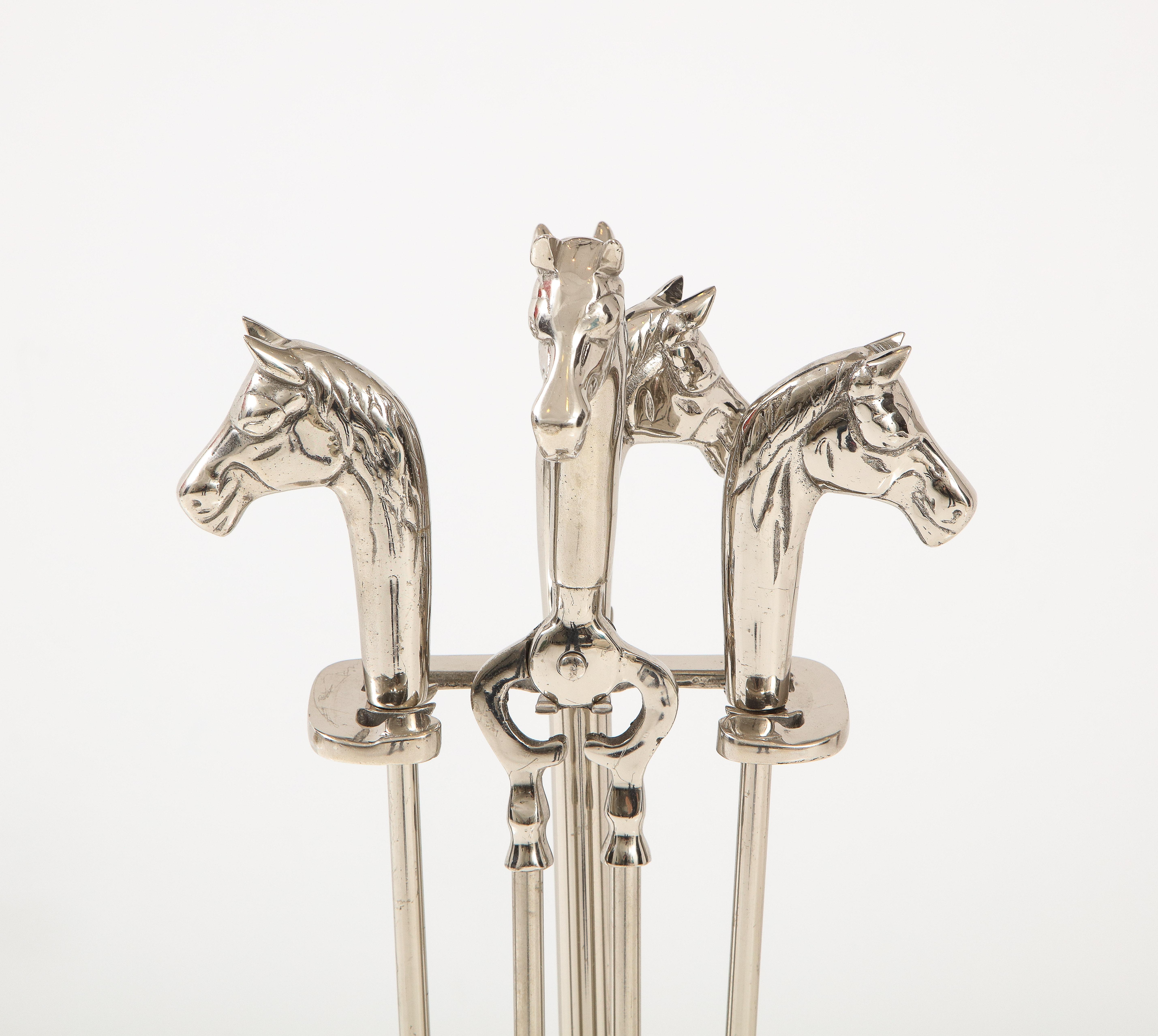 Art Deco Equestrian Fireplace Tools For Sale 2