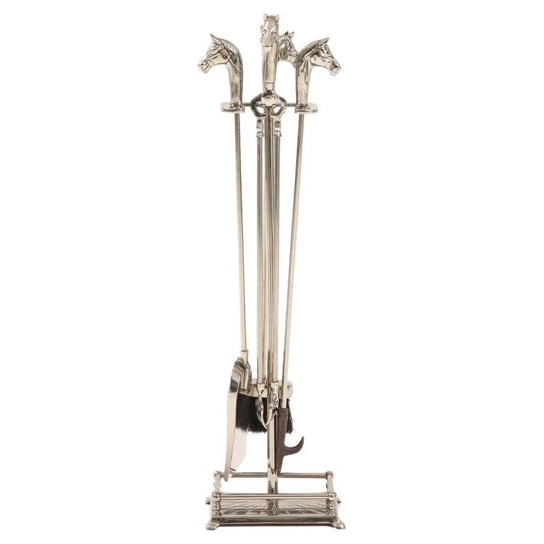 Art Deco Equestrian Fireplace Tools For Sale at 1stDibs