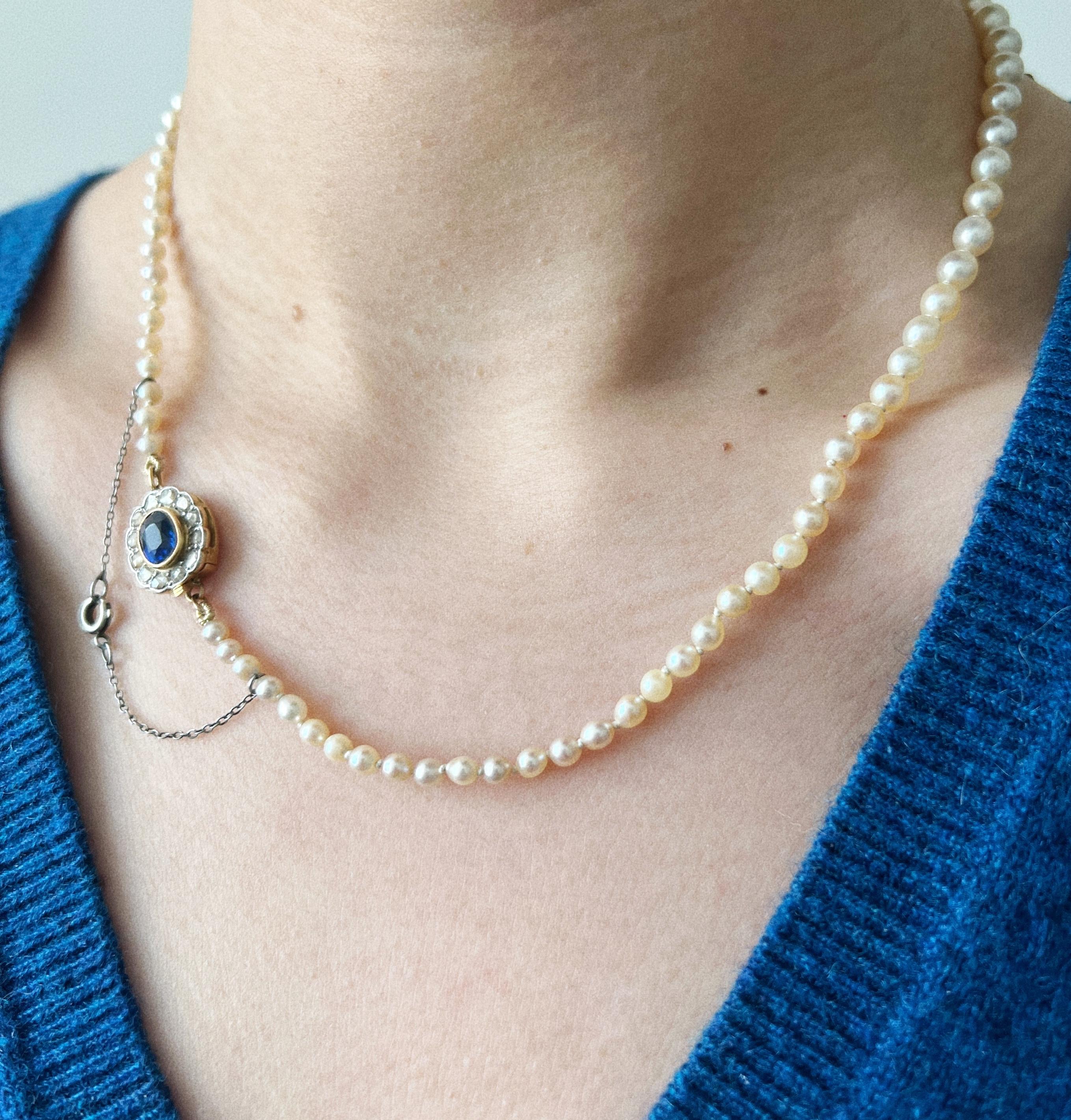 sapphire pearl necklace