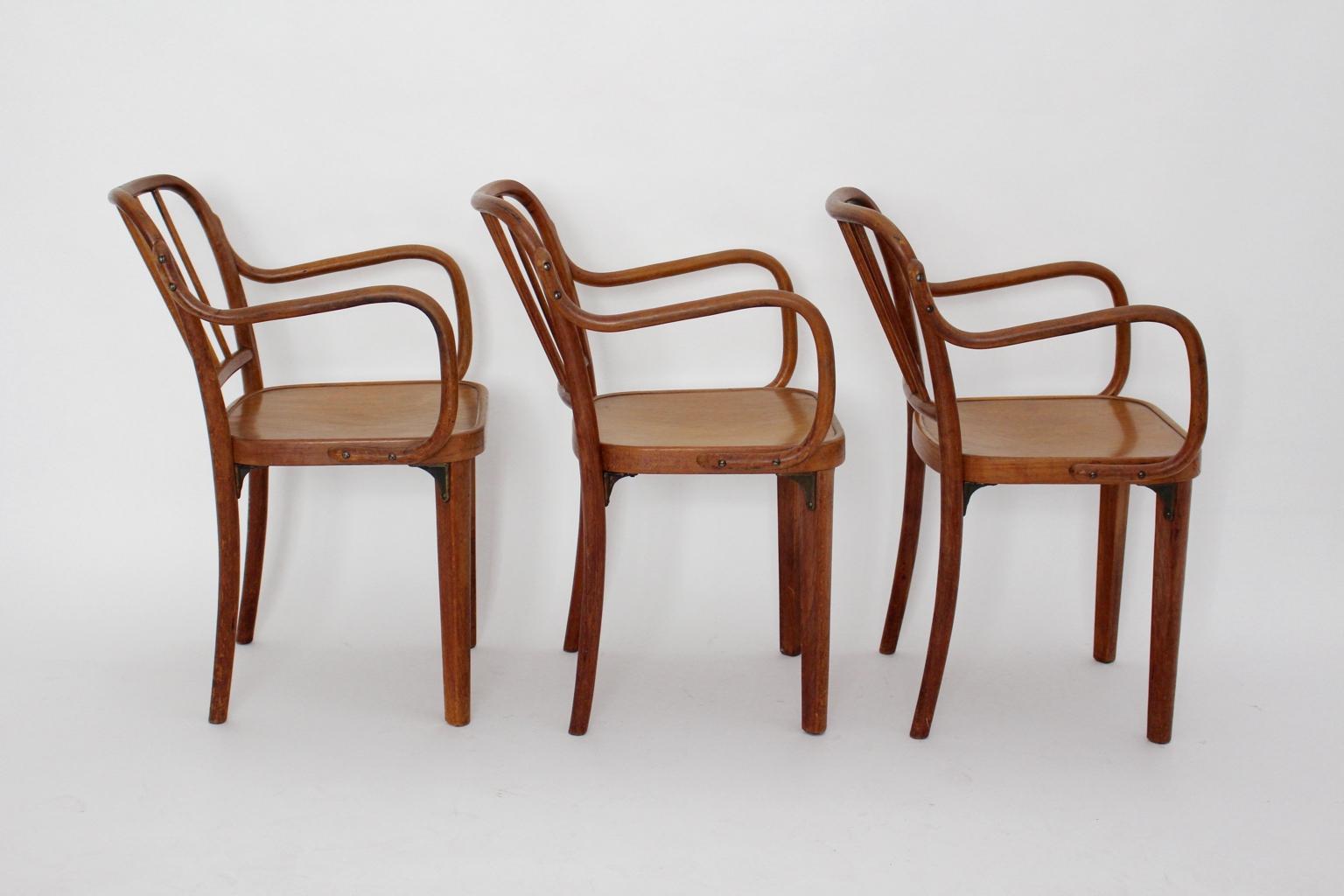 Cast Art Deco Era Vintage Armchairs attributed to Josef Frank Vienna, 1930s For Sale