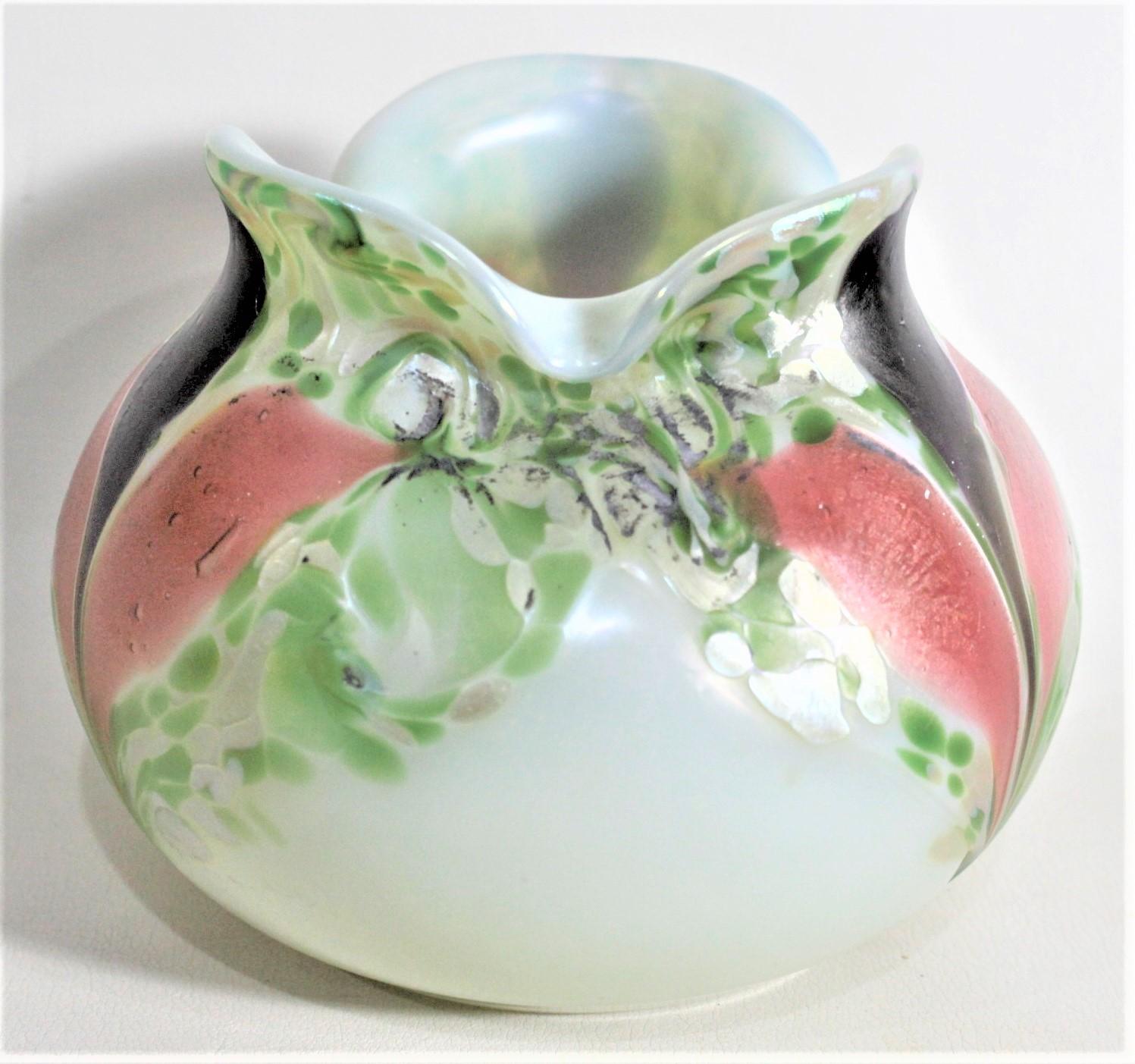 Austriaco Vaso in vetro artistico austriaco multicolore di epoca Art Déco in vendita