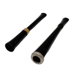 Art Deco Era Bakelite Cigarette Holder Pair with Decorative Finishes