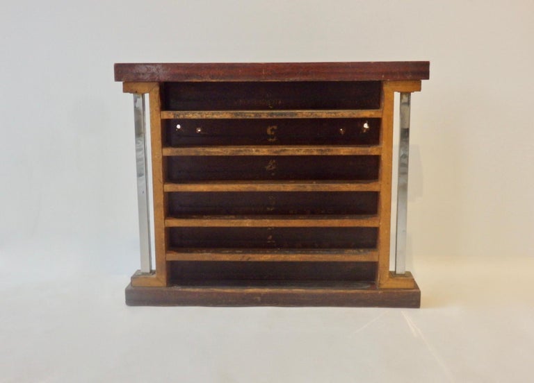 Art Deco Era Brunswick Balke Pool Hall Billiard Ball Wall Rack as Found