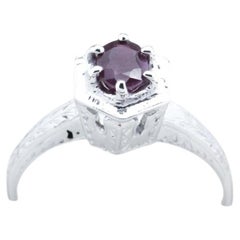 Art Deco Era Claw Set Oval Ruby 
Gold Ring