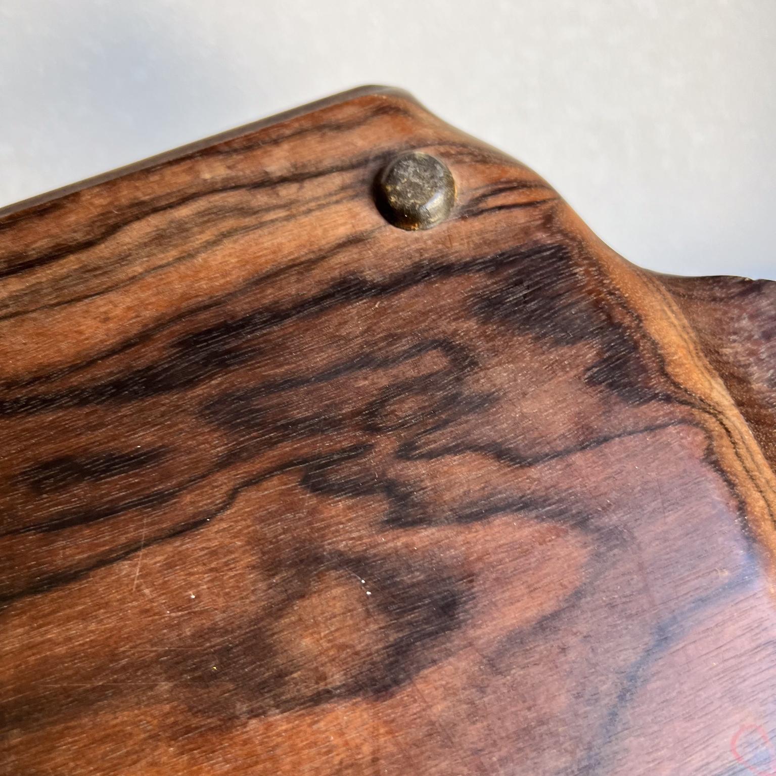 Vassoio da portata Art Deco degli anni '40, pieno di legno esotico in vendita 4