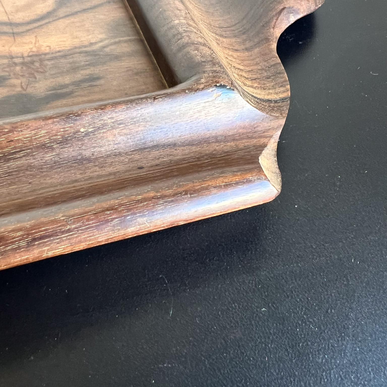 Vassoio da portata Art Deco degli anni '40, pieno di legno esotico in vendita 2