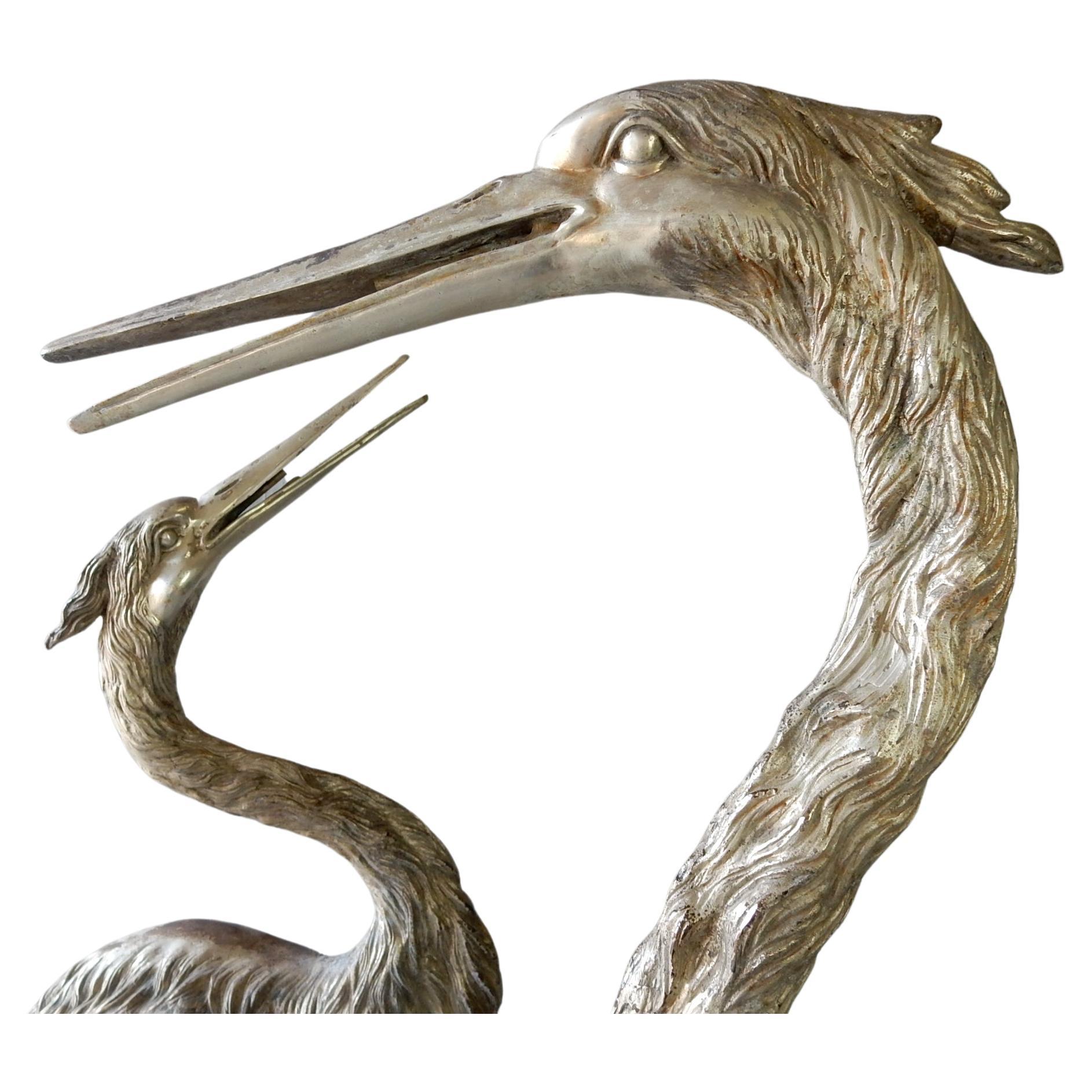 Art Deco Ära Garten Platin Goliath Heron Crane Brunnen-Skulpturen 6+ Fuß