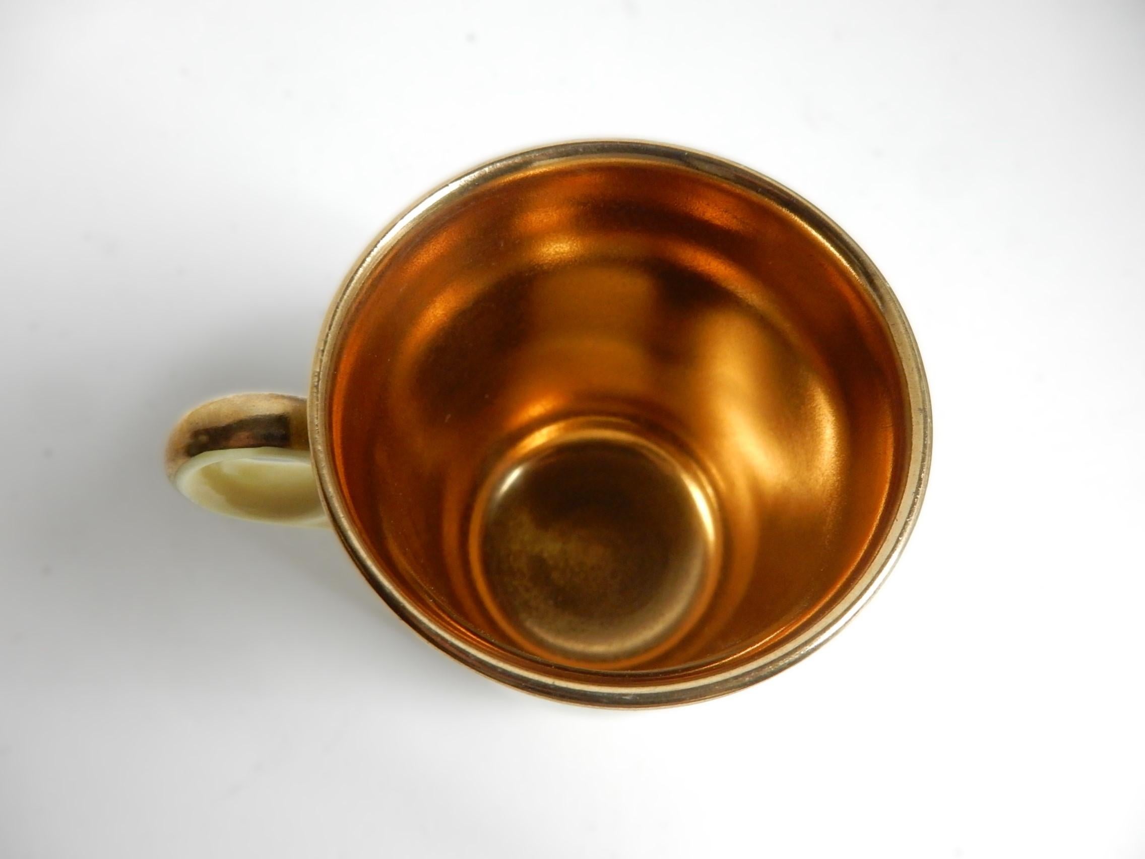 Céramique Art Déco GEFLE of Sweden Demitasse Espresso Cup & Saucer set of 11 en vente
