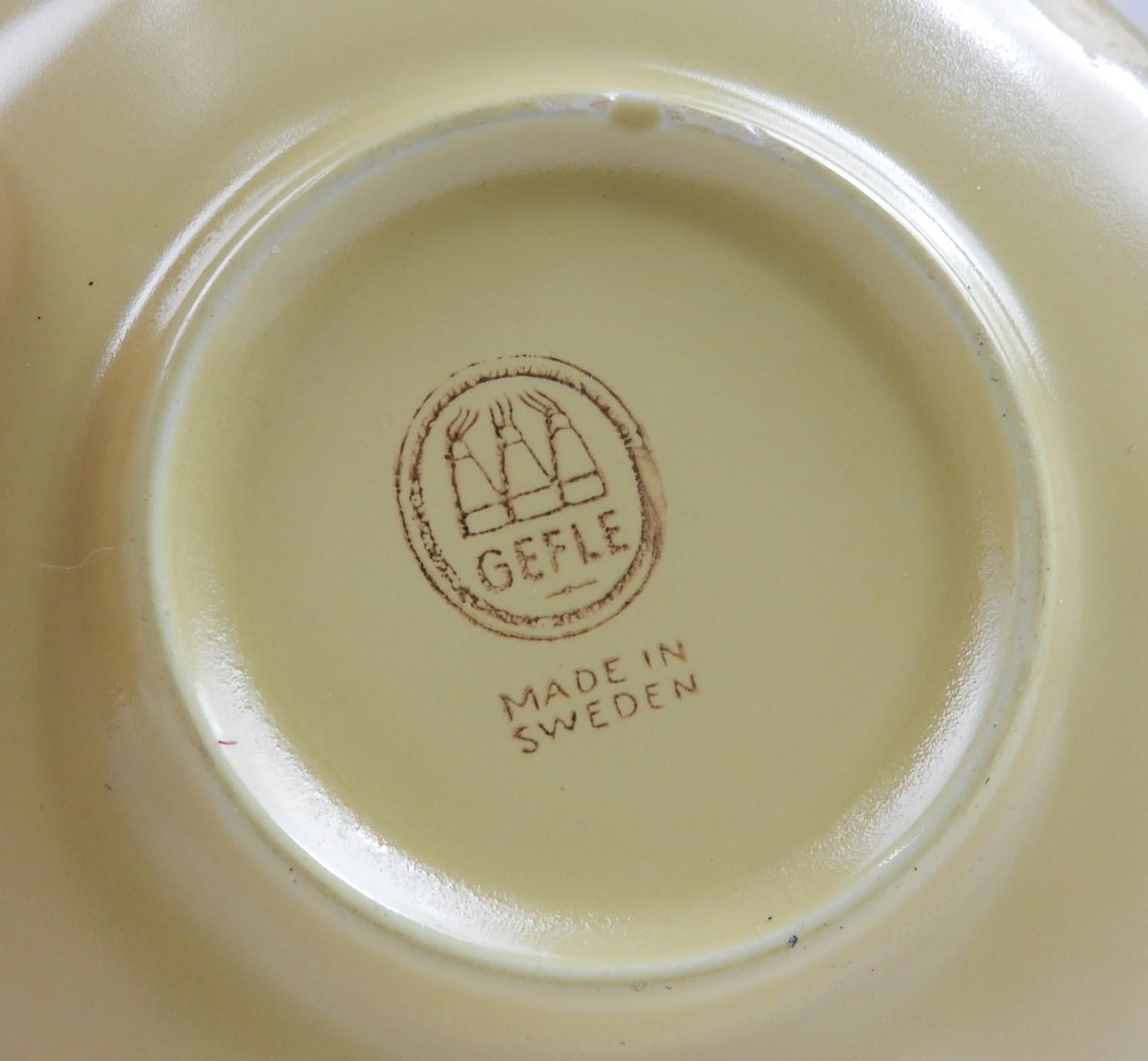 Art Déco GEFLE of Sweden Demitasse Espresso Cup & Saucer set of 11 en vente 2