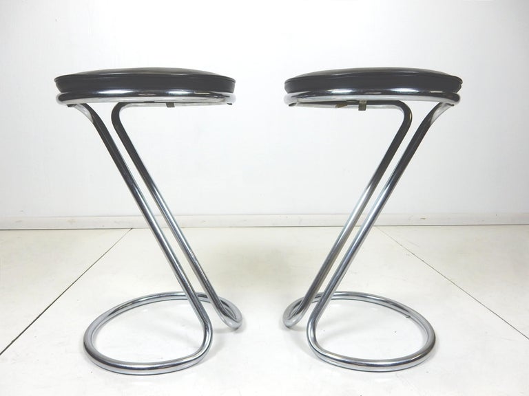 Art Deco Era Gilbert Rohde Design Z Bar Stools by Troy Sunshade at 1stDibs