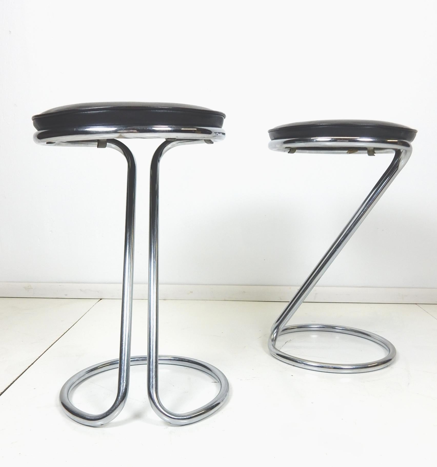Art Deco Era Gilbert Rohde Design Z Bar Stools by Troy Sunshade In Good Condition In Las Vegas, NV