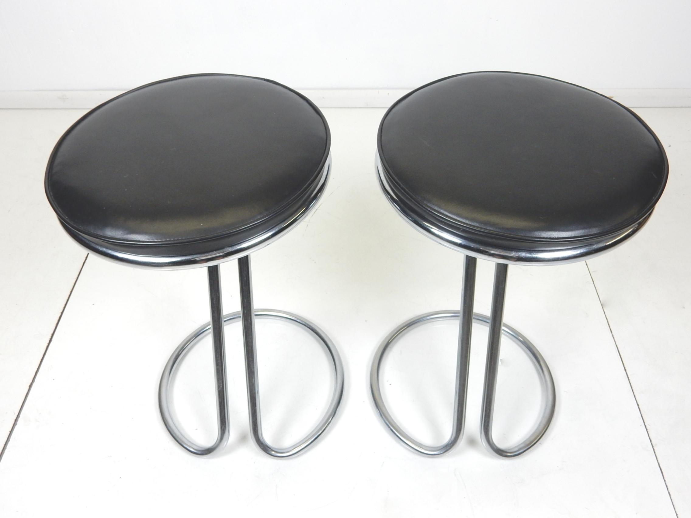 Mid-20th Century Art Deco Era Gilbert Rohde Design Z Bar Stools by Troy Sunshade