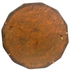 Art Deco Era Glas Wandspiegel w / Hand geätzt floralen Design