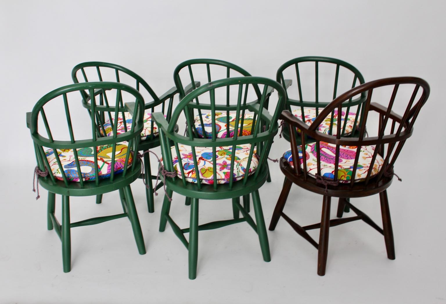 Vintage-Winsor-Stühle aus Buchenholz aus der Art-déco-Ära von Josef Frank Wien, um 1925 im Angebot 1