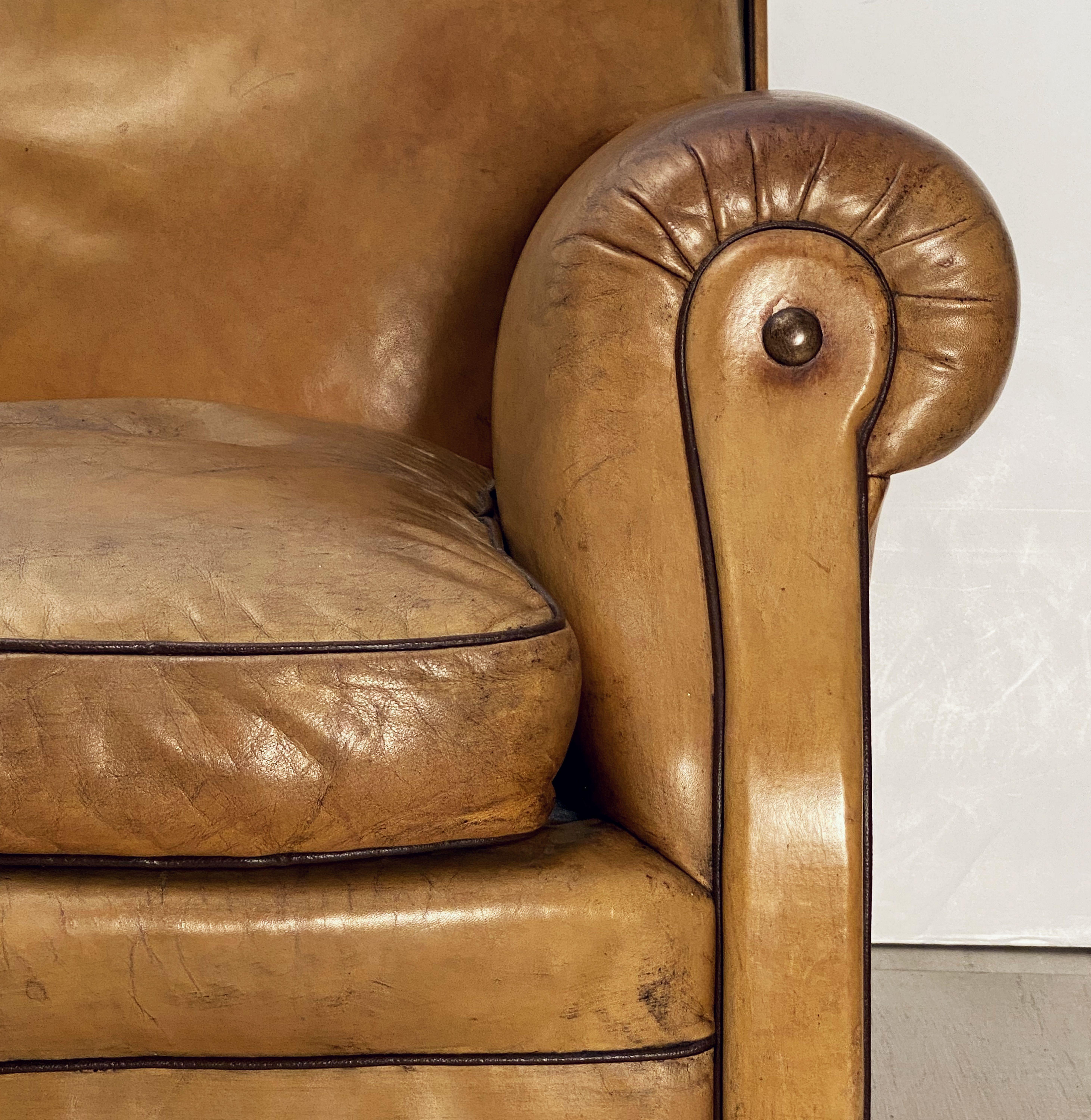 Vintage Dutch Leather Club or Lounge Chair from the Art Deco Era 6