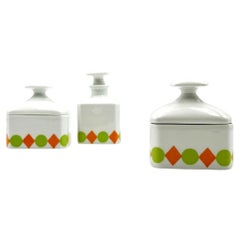 Art Deco Era Limoges Porcelain Toiletry Set, France, circa 1925–1935