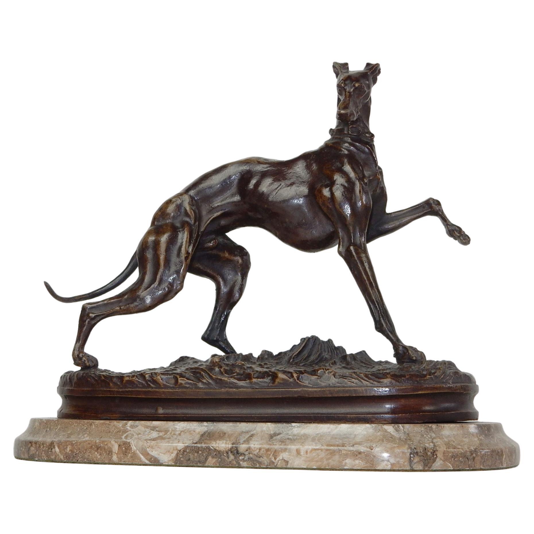 Pierre Jules « P.J. », époque Art déco Sculptures de lévrier en bronze Mene 1810-1879 en vente 3