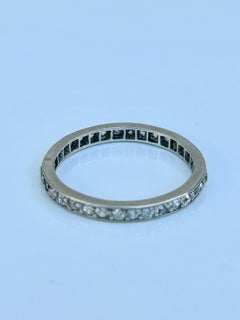 Art Deco Era Platinum Diamond Full Eternity Band Ring