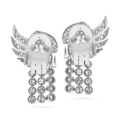 Orecchini "Ali" in platino e diamanti di epoca Art Deco