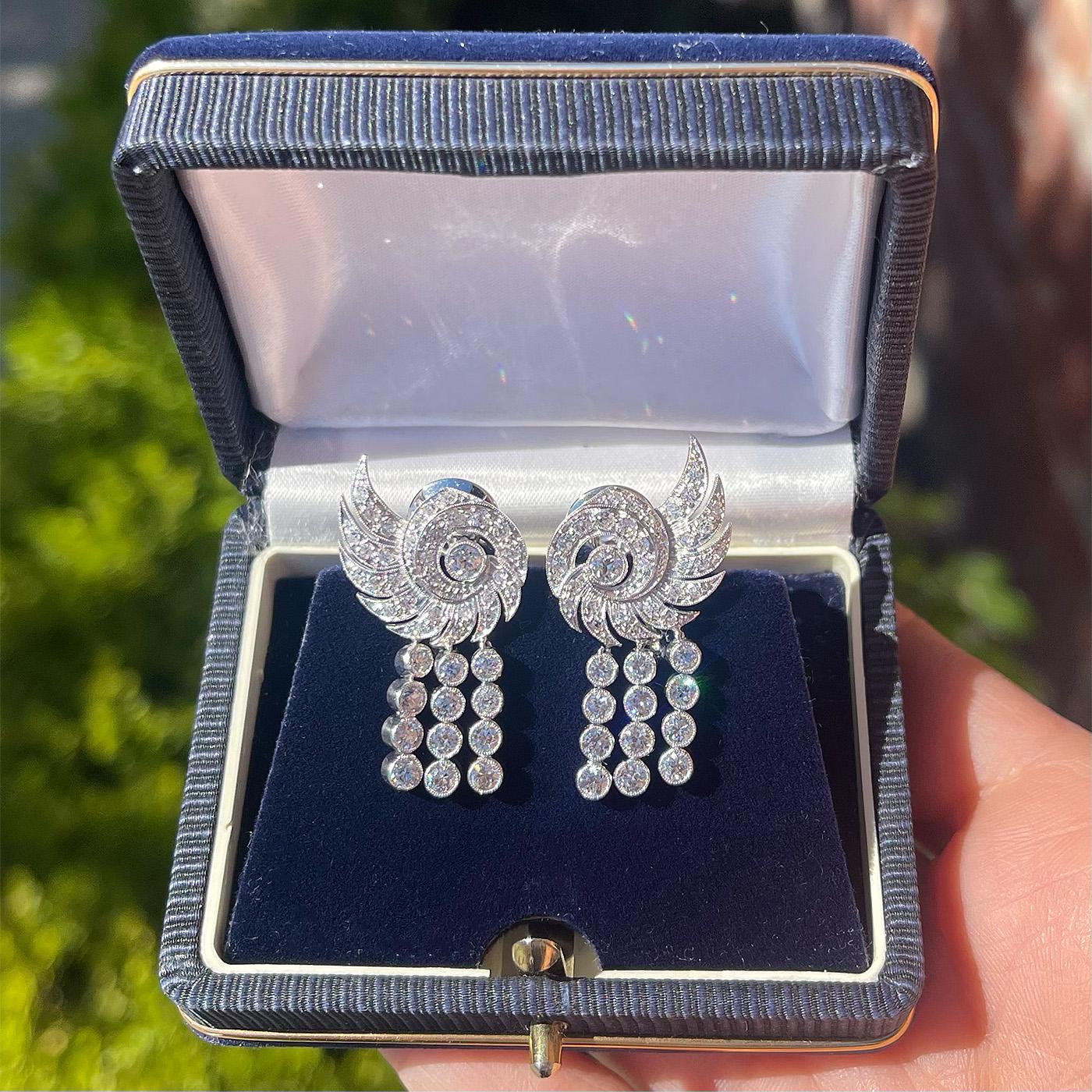 Taglio antico europeo Orecchini 