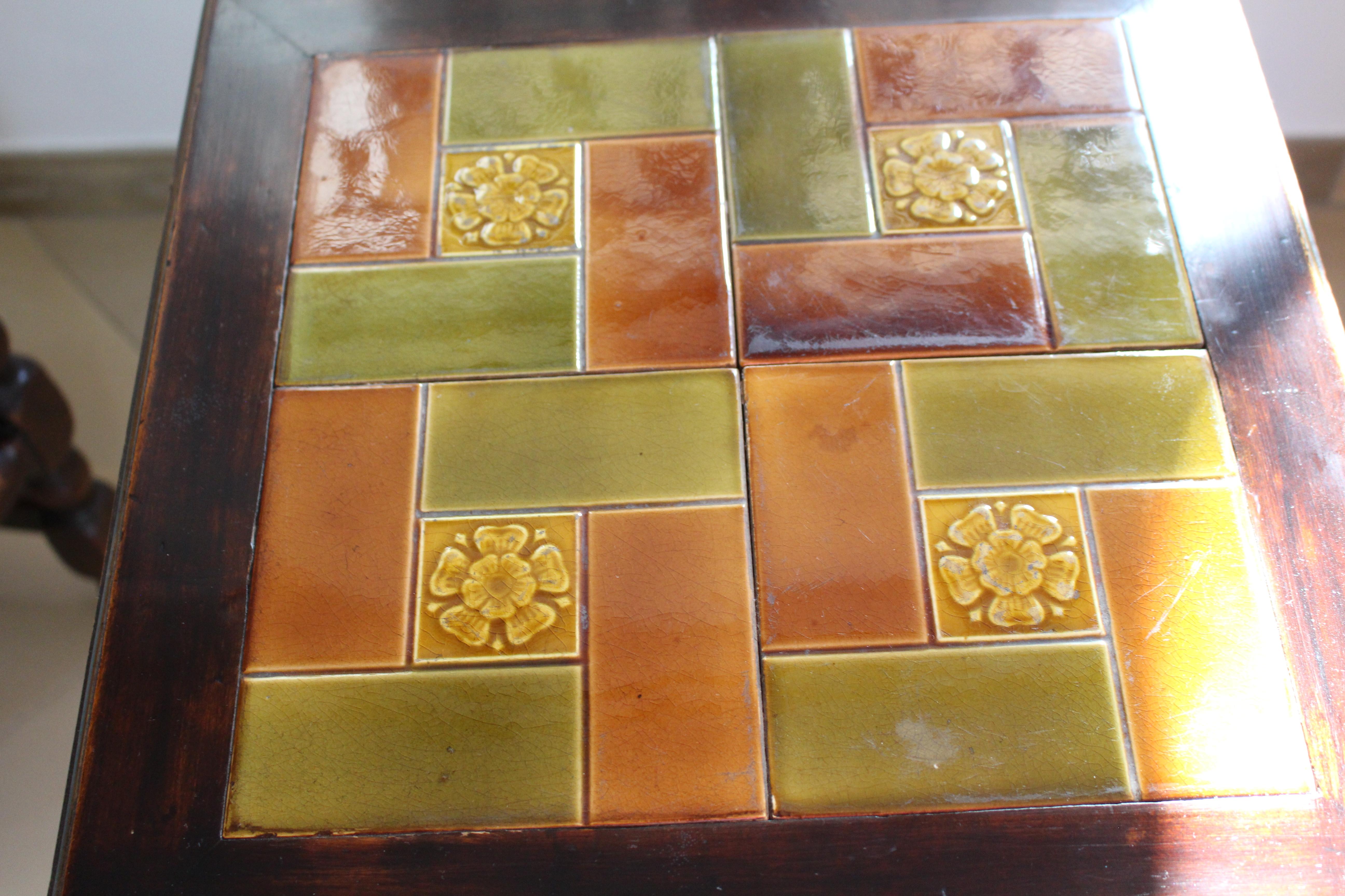 Art Deco Era Side Table, circa 1930 with Ceramic Tiles Used by Adolf Loos For Sale 3