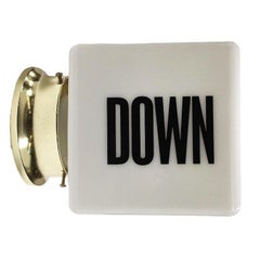 Art Deco-Era Square Milk Glass Up/Down Stairway Globe w/ Fitter, Customizable