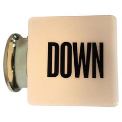 Art Deco-Era Square Milk Glass Up/Down Stairway Globe w/ Fitter, Customizable