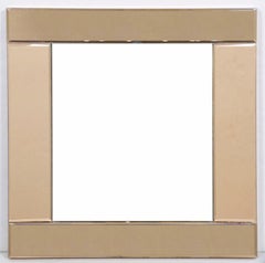 Art Deco Era Square Wall Mirror from England (H 20 1/4 x W 20 1/4)