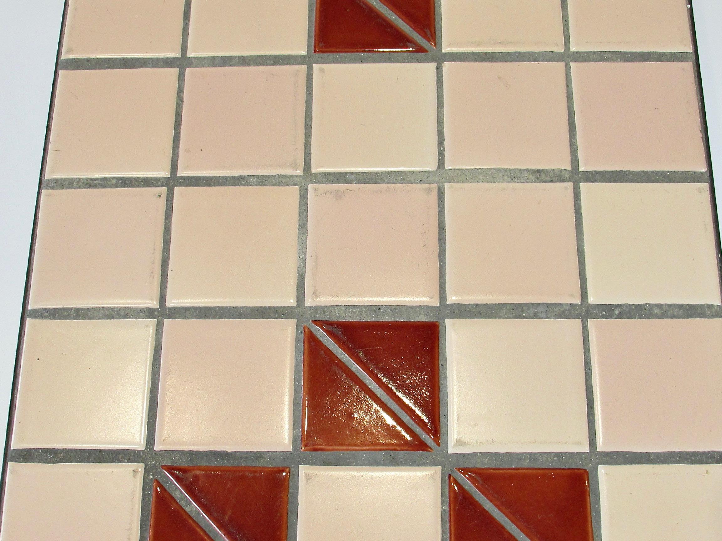 Art Deco era tile top table on riveted wrought iron base For Sale 4