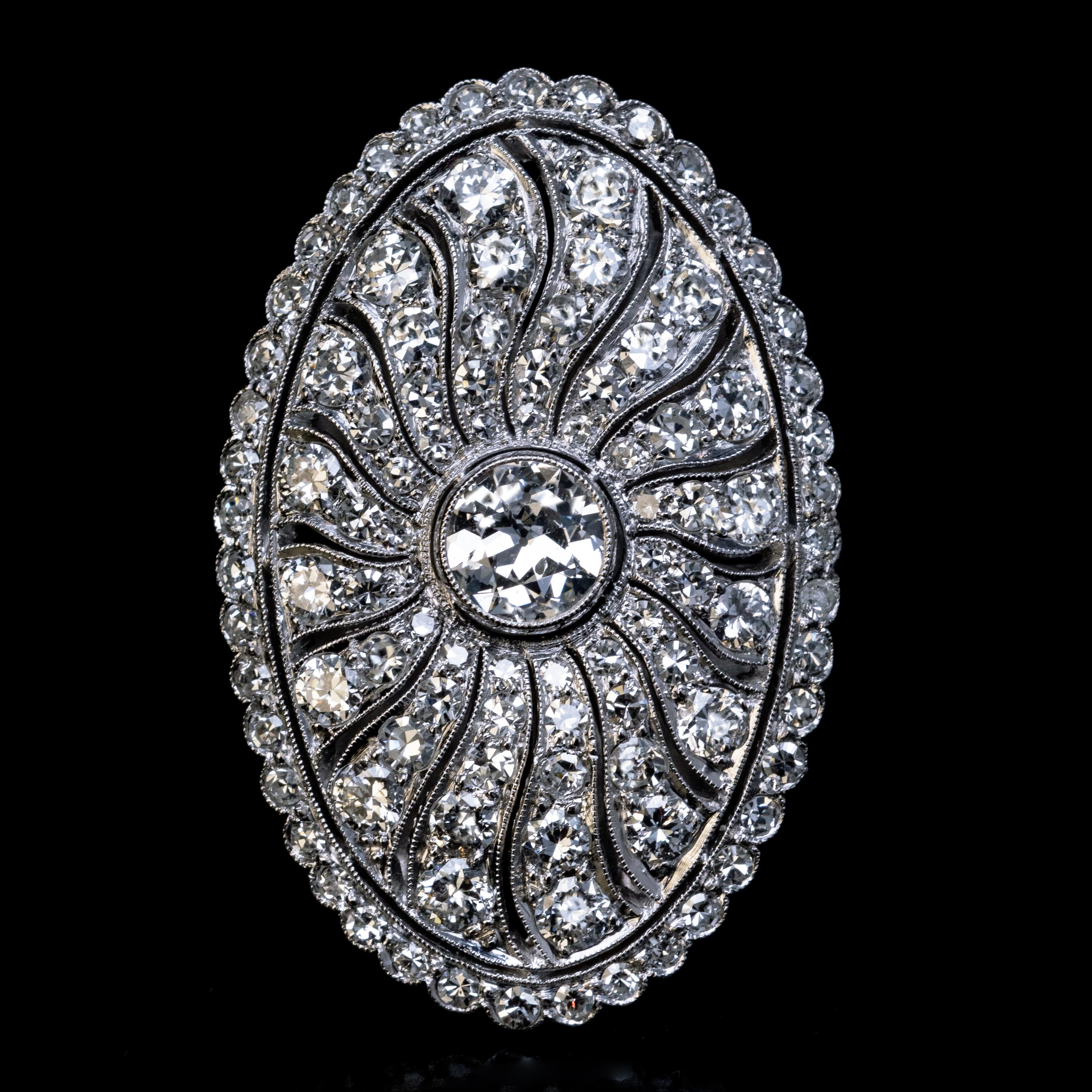 Vintage-Diamant-Cluster-Ring aus der Art-déco-Ära Damen im Angebot