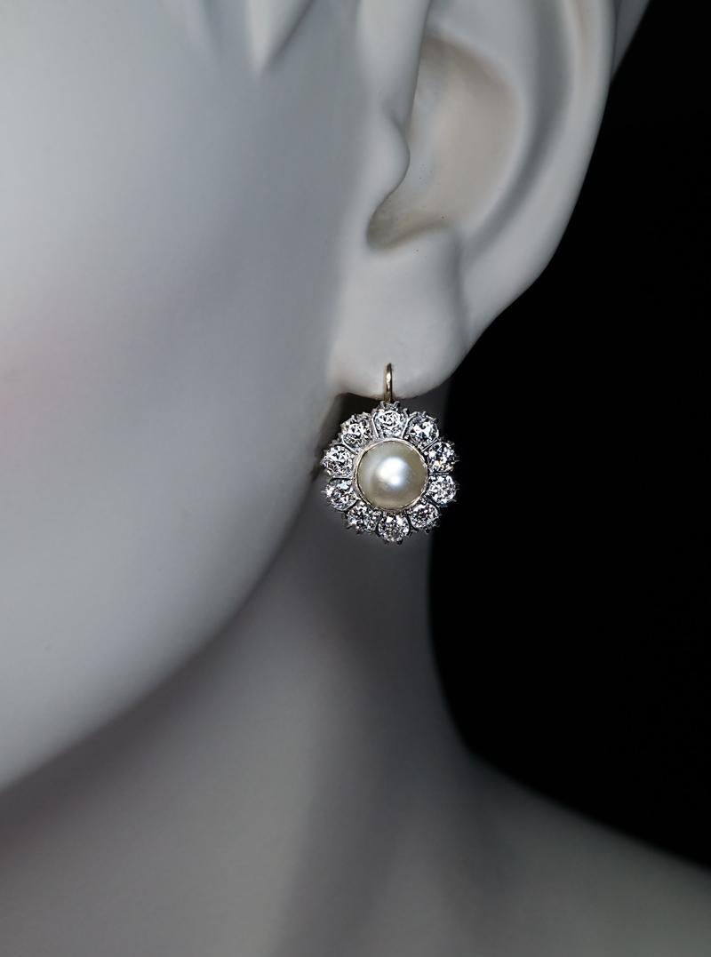 vintage art deco diamond earrings