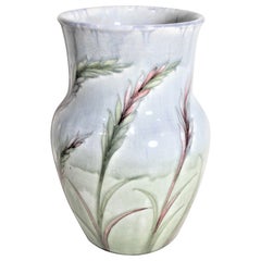 Art Deco Era William Moorcroft Wavy Corn Art Pottery Vase